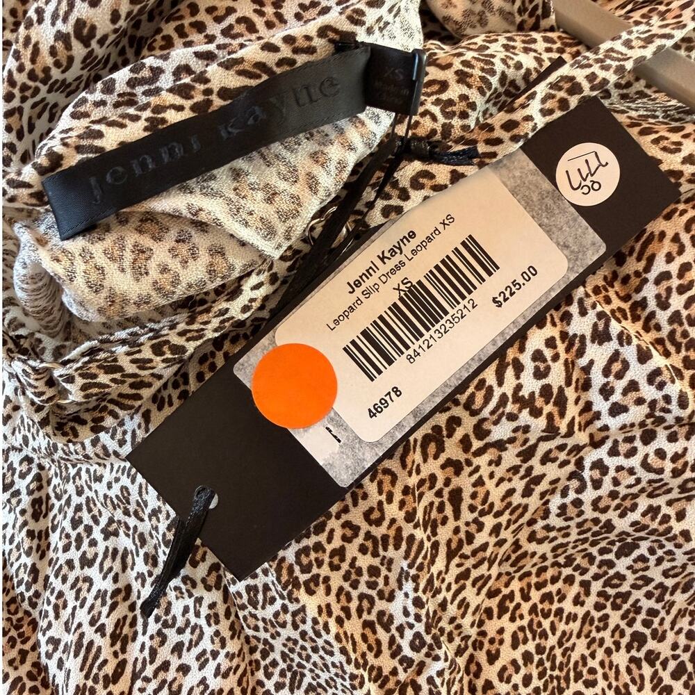Jenni Kayne Slip Dress XS S fit Leopard Flowy Relaxed 90s Minimal Strappy NWT - Picture 6 of 7
